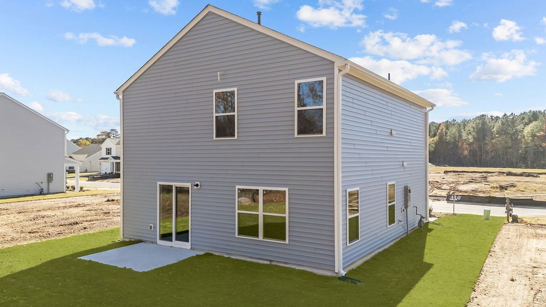 Exterior details and patio area of a home in Jetstream Park, Wilson (Image 3).