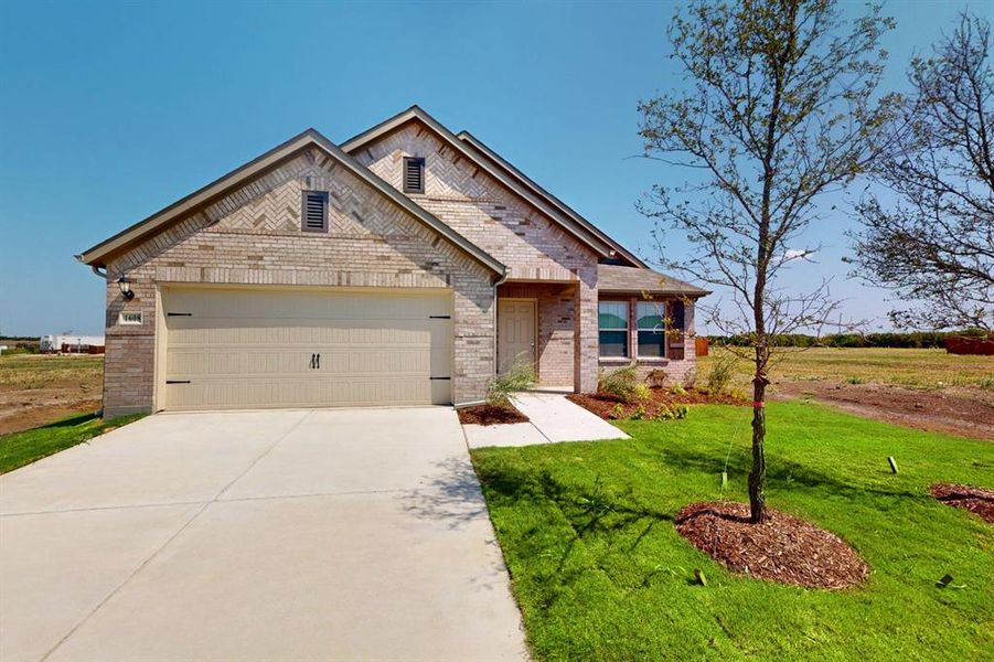 Front exterior of a new home in Verandah, Royse City, TX, highlighting curb appeal (Image 21).