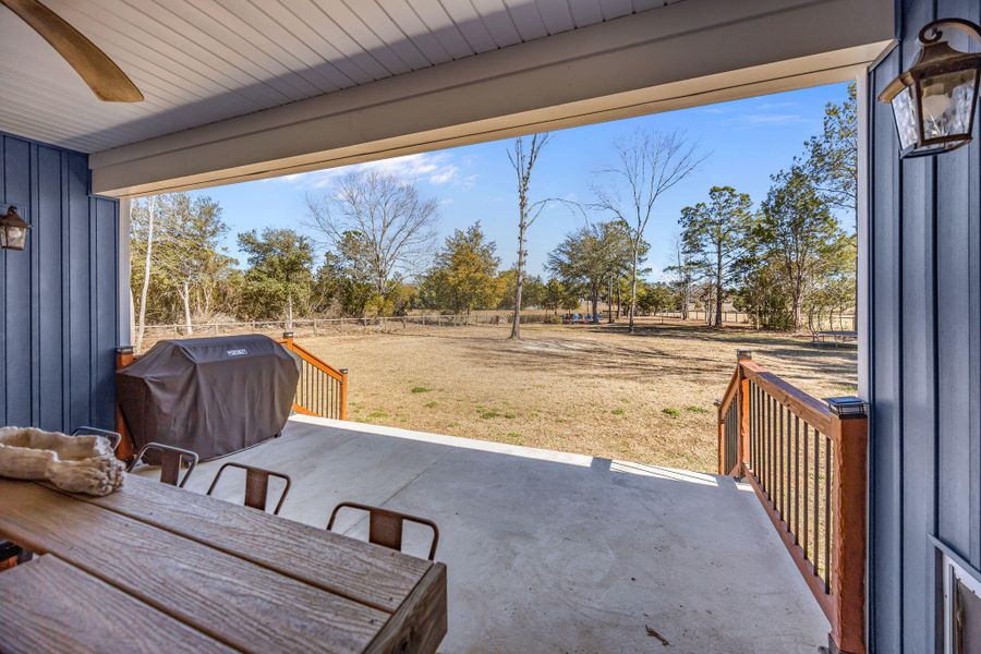 Exterior details and patio area of a home in , Meggett (Image 21).