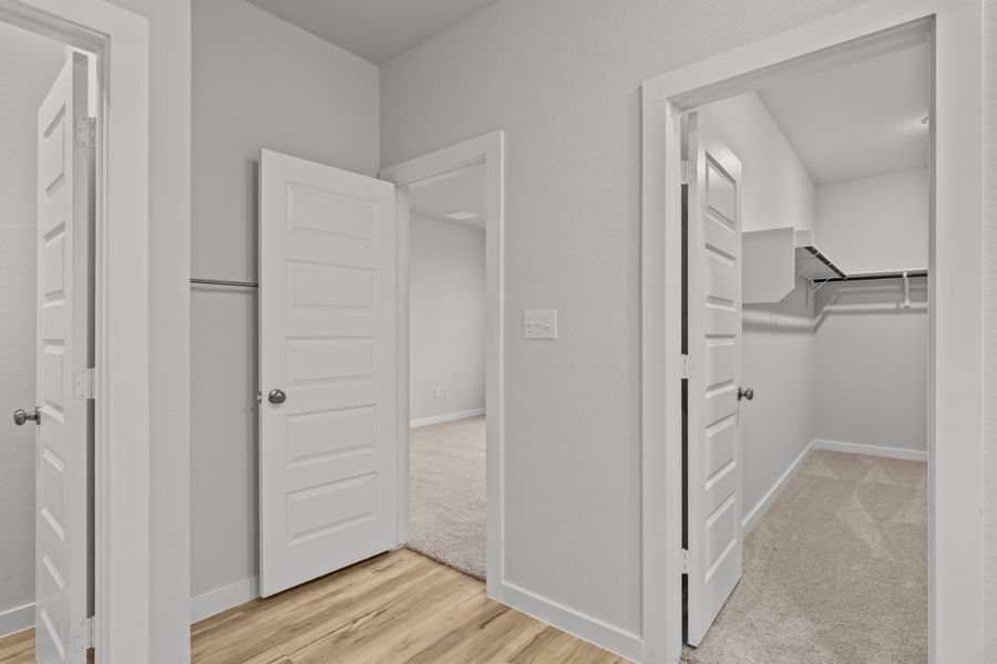 A room with white doors. A room with white doors.