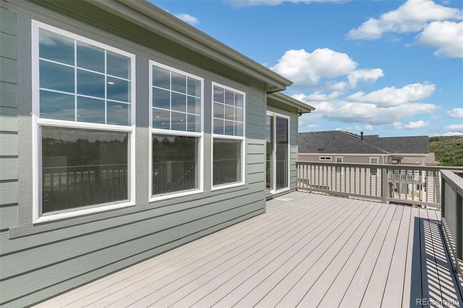 Exterior details and patio area of a home in Terrain Oak Valley, Castle Rock (Image 4).