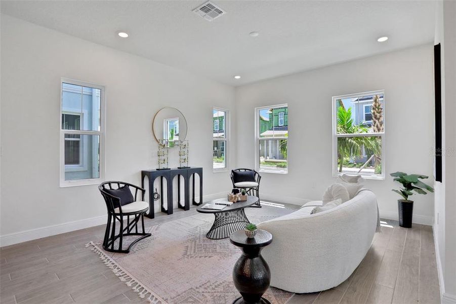 Furnished interior view inside a new home in Bungalow Walk at Lakewood Ranch, Sarasota (Image 6).