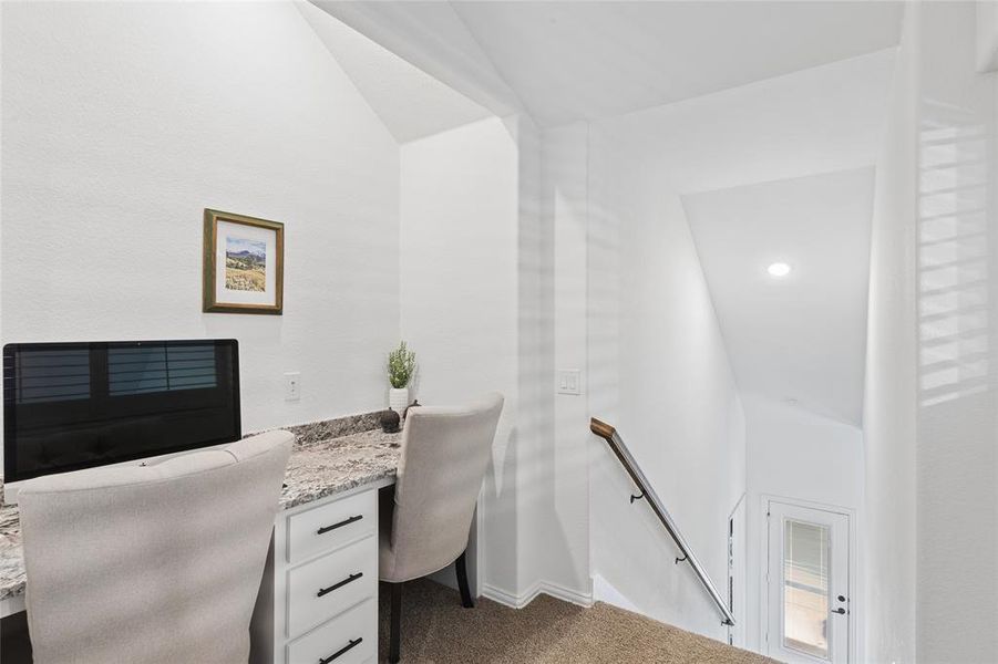 Desk and computer area upstairs