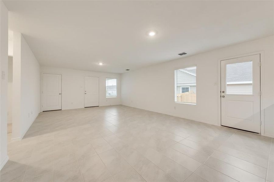 View of tiled spare room