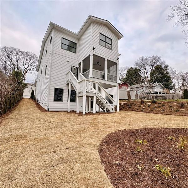 Exterior details and patio area of a home in , Atlanta (Image 31).