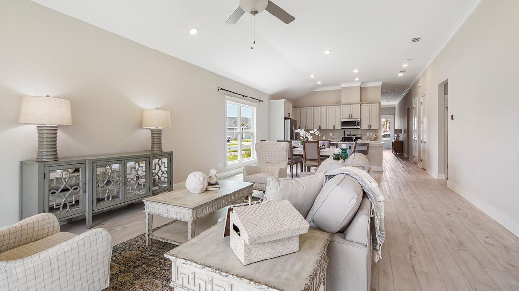 Furnished interior view inside a new home in Breakfast Point East Phase I, Panama City Beach (Image 16).