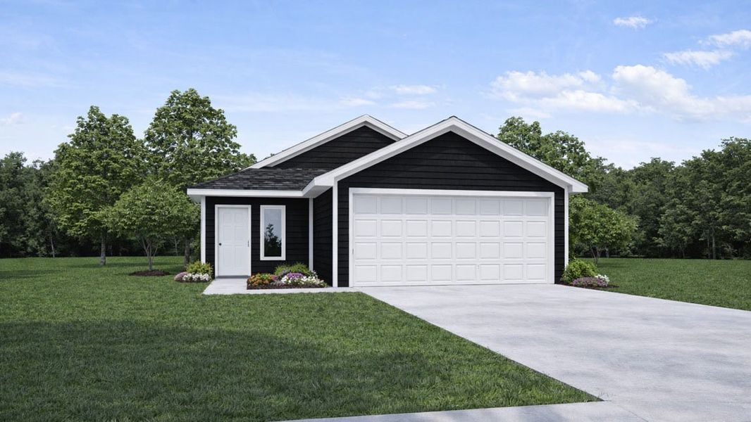 Representative exterior photo of a completed home built from the Amber by D.R. Horton in Lake Conroe Cove, Willis, TX (Image 16). Representative exterior photo of a completed home built from the Amber by D.R. Horton in Lake Conroe Cove, Willis, TX (Image 16).