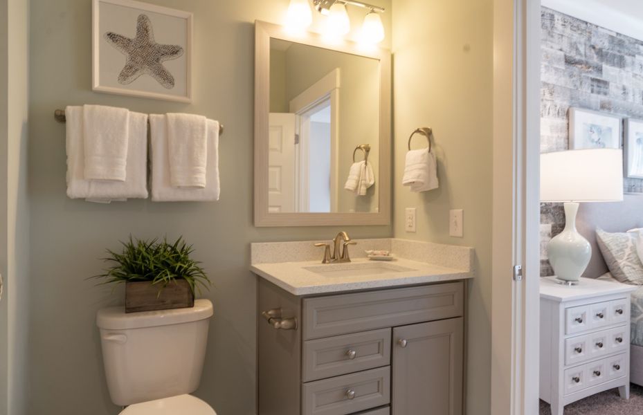 In-suite guest bathroom