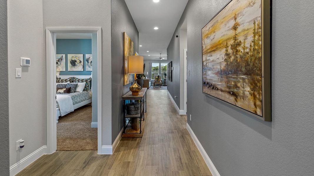 Furnished interior view inside a new home in Eagle Creek, Denton (Image 33). Furnished interior view inside a new home in Eagle Creek, Denton (Image 33).