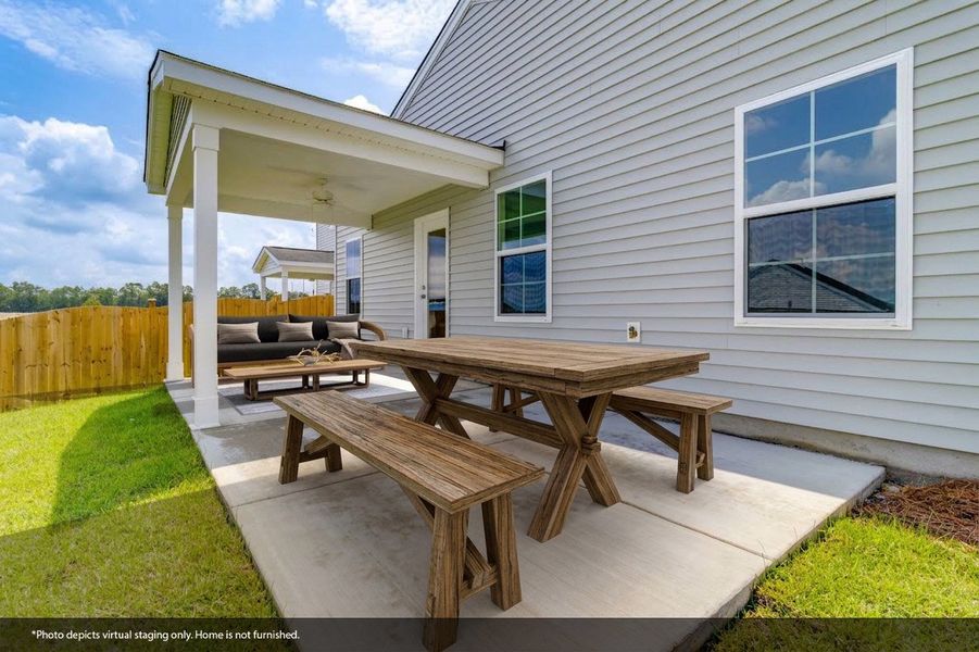Exterior details and patio area of a home in Ellington, Elgin (Image 4).