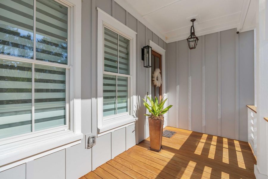Exterior details and patio area of a home in , Johns Island (Image 29).