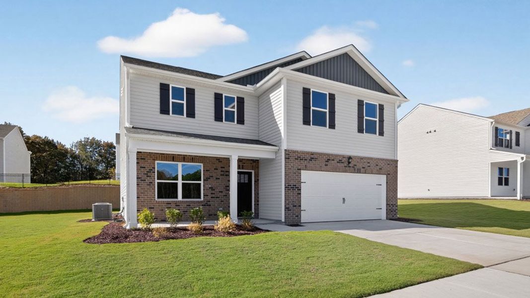 Representative exterior photo of a completed home built from the GALEN by D.R. Horton in Swift Creek Farm, Clayton, NC (Image 17).