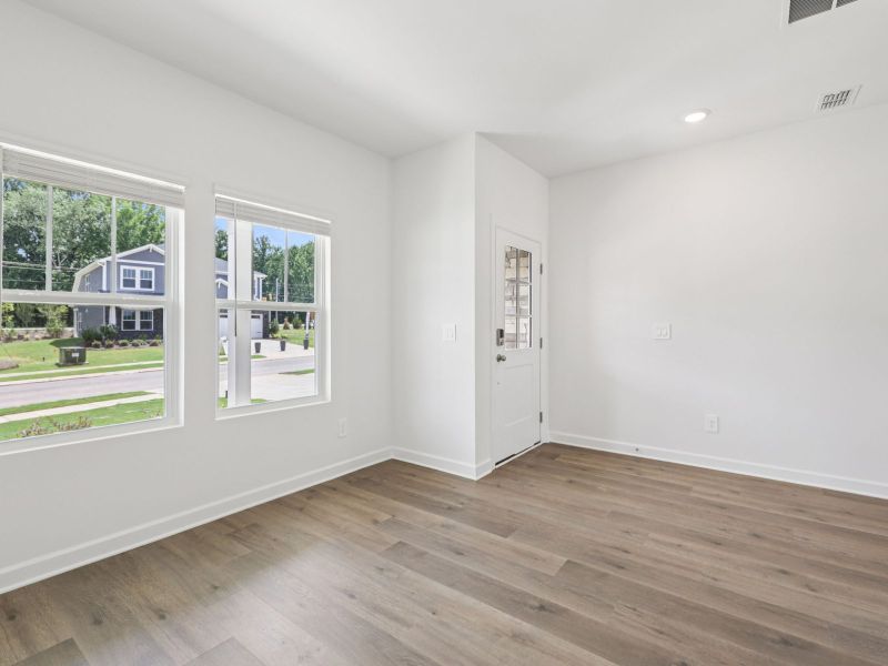 Turn the flex room into a dining area or customize the space for your home office. Turn the flex room into a dining area or customize the space for your home office.