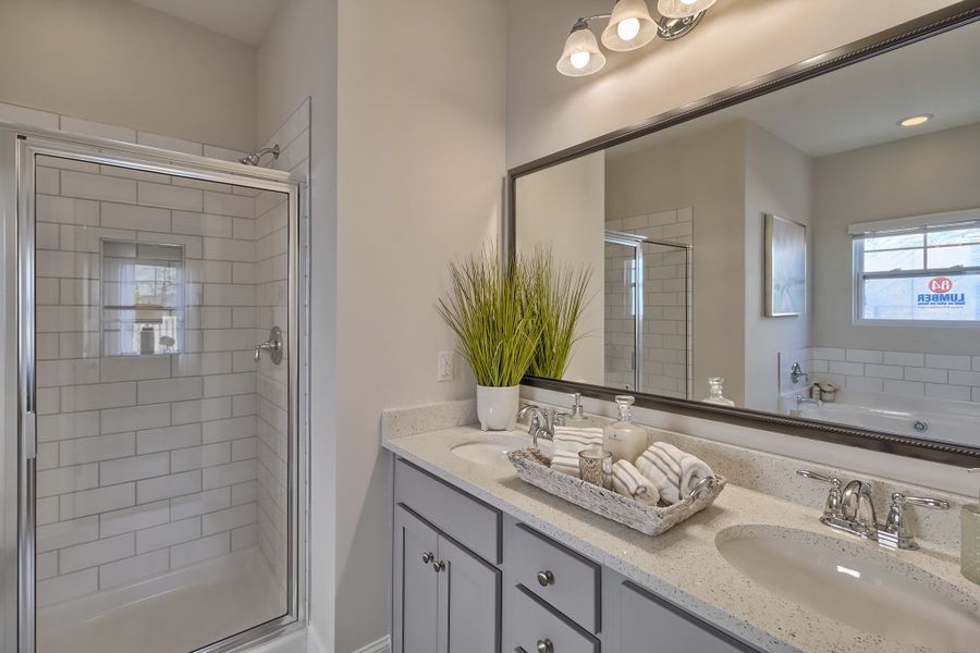 Representative furnished interior of a home built from the Wisteria II by Great Southern Homes in Briarfield, Conway (Image 33).