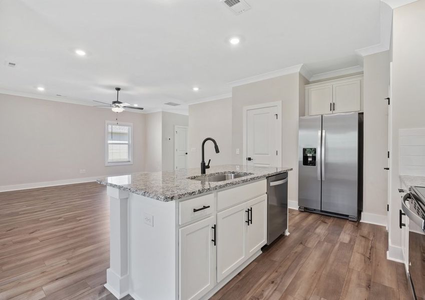 Angled-view of the kitchen