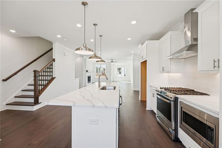 Furnished interior view inside a new home in Palisades Townhomes, Cumming (Image 9).