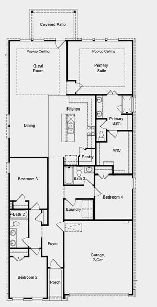 Additional Highlights include: 12" pop up ceiling at great room and primary suite, and covered outdoor living
