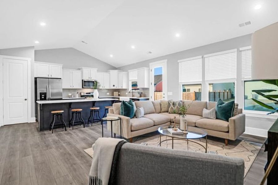 Representative furnished interior of a home built from the Milo P by True Homes in Homecoming, Ravenel (Image 6).