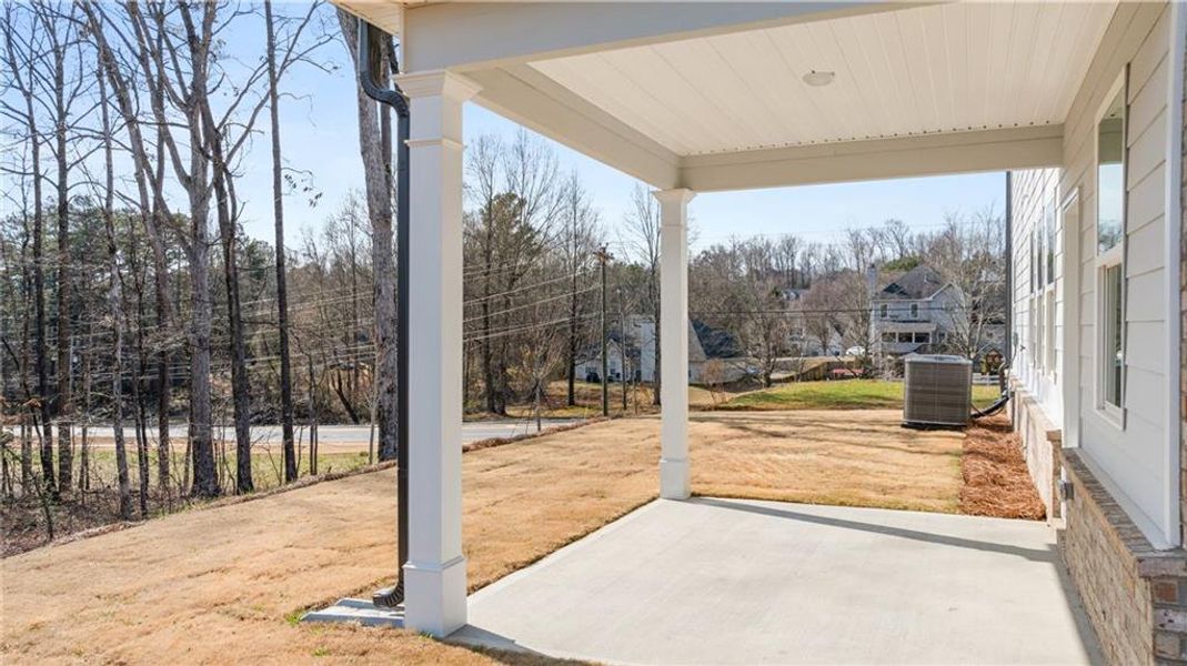 Exterior details and patio area of a home in Alcovy Village, Lawrenceville (Image 42).