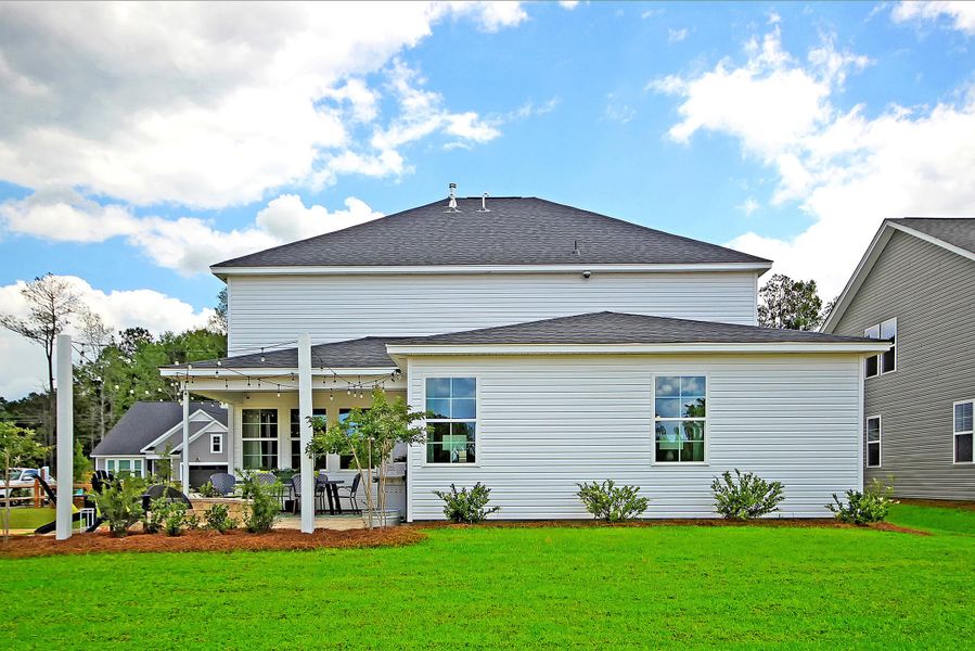 Exterior details and patio area of a home in Creek Pointe, Moncks Corner (Image 3). Exterior details and patio area of a home in Creek Pointe, Moncks Corner (Image 3).