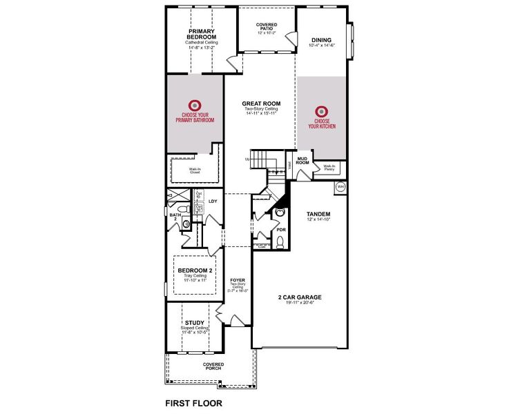 2D floor plan layout for the Summerfield by Beazer Homes in Ellwood, Iowa Colony, TX (Image 4).