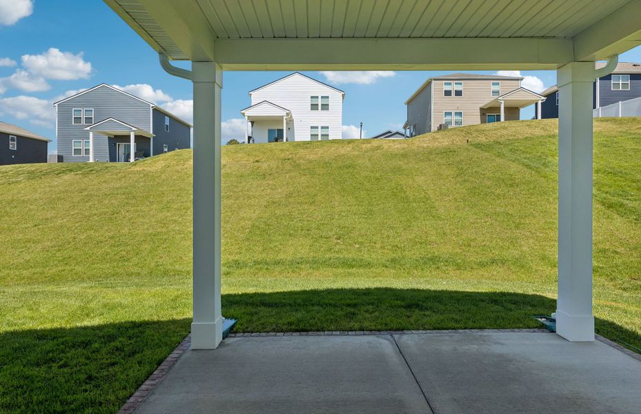 Exterior details and patio area of a home in Independence at Carter's Station, Columbia (Image 4).