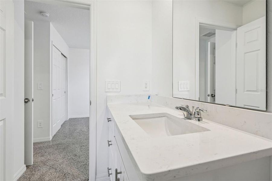 Furnished interior view inside a new home in The Meadow at Crossprairie Townes, St. Cloud (Image 13).