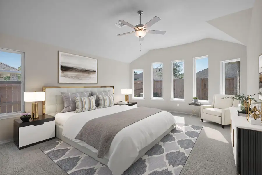 Furnished interior view inside a new home in , Spring (Image 5). Furnished interior view inside a new home in , Spring (Image 5).