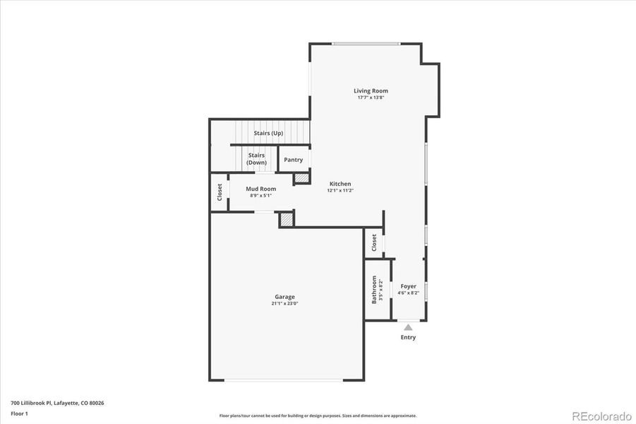 2D floor plan layout of this home in Parkdale: Paired Homes, Erie, CO (Image 5).