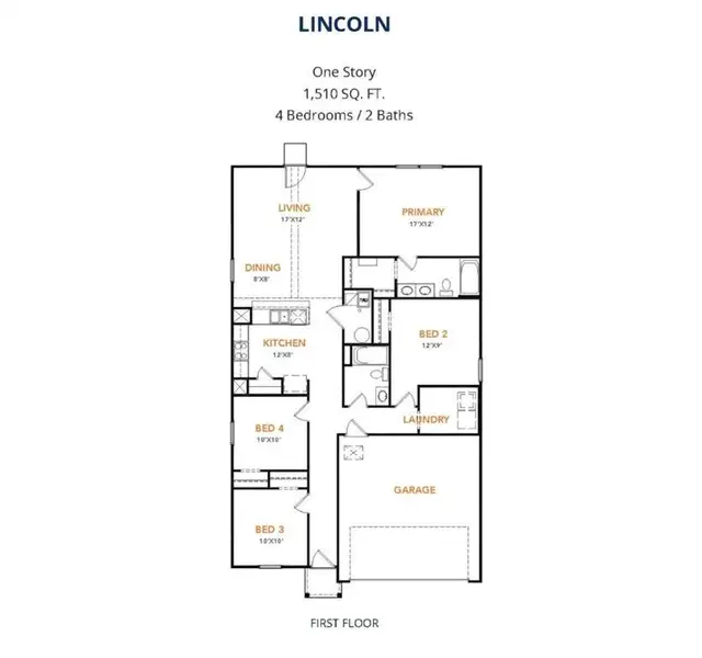 2D floor plan layout of this home in Victory Estates, Mabank, TX (Image 2). 2D floor plan layout of this home in Victory Estates, Mabank, TX (Image 2).