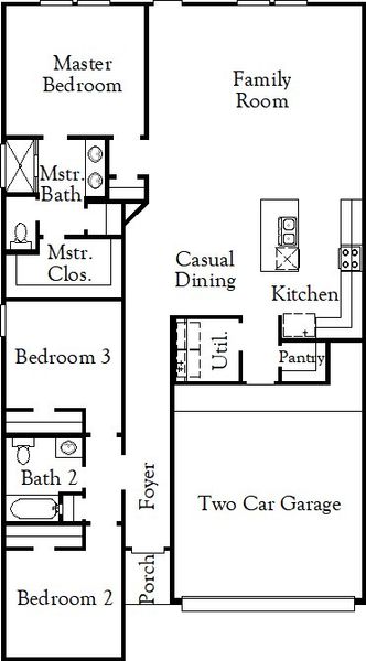 2D floor plan layout of this home in Beacon Point at Lago Mar, Texas City, TX (Image 2). 2D floor plan layout of this home in Beacon Point at Lago Mar, Texas City, TX (Image 2).