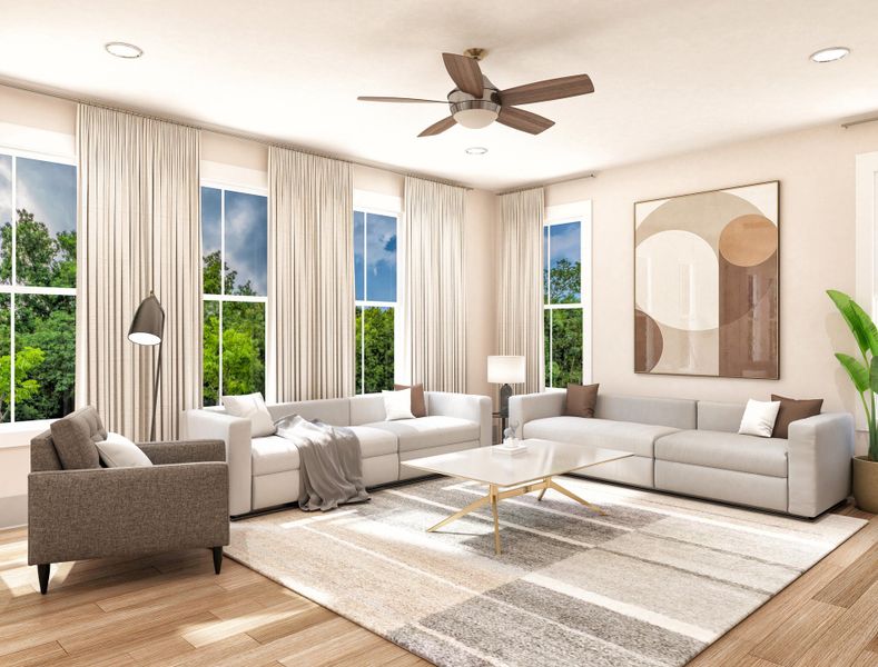 Furnished interior view inside a new home in , Mount Pleasant (Image 4). Furnished interior view inside a new home in , Mount Pleasant (Image 4).