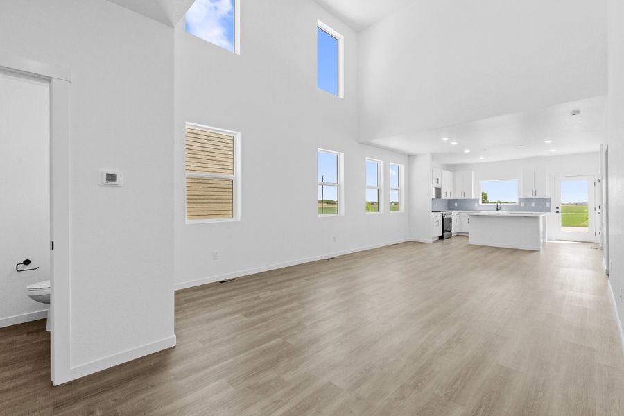 Representative unfurnished interior of a home built from the Bloom Series - Sunflower by Brightland Homes in Granary, Johnstown (Image 12). Representative unfurnished interior of a home built from the Bloom Series - Sunflower by Brightland Homes in Granary, Johnstown (Image 12).