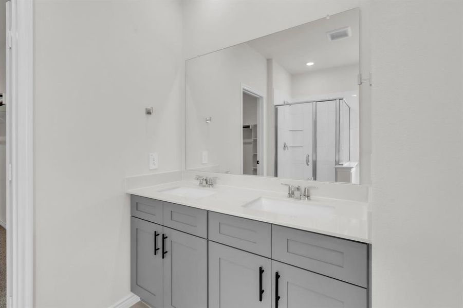 Furnished interior view inside a new home in The Landing at Hidden Lakes, McKinney (Image 13). Furnished interior view inside a new home in The Landing at Hidden Lakes, McKinney (Image 13).