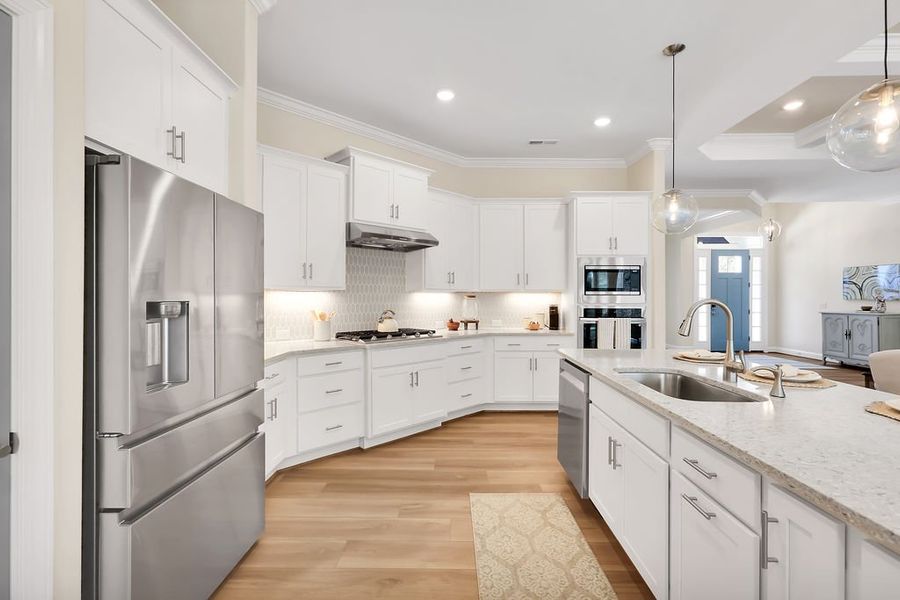 Furnished interior view inside a new home in Compass Pointe, Leland (Image 14). Furnished interior view inside a new home in Compass Pointe, Leland (Image 14).