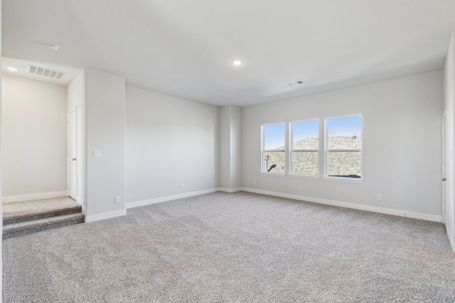 Representative unfurnished interior of a home built from the Barcelona II by Megatel Homes in Bellagio, Forney (Image 20). Representative unfurnished interior of a home built from the Barcelona II by Megatel Homes in Bellagio, Forney (Image 20).