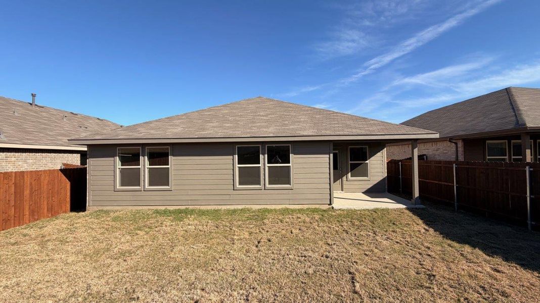 Exterior details and patio area of a home in Rosewood at Beltmill, Fort Worth (Image 3).