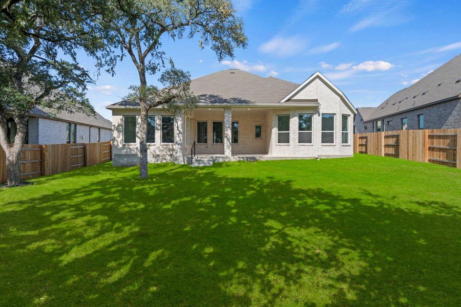 Rear of Home and Private Backyard