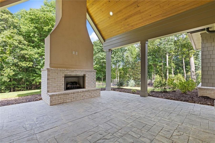 Exterior details and patio area of a home in , Flowery Branch (Image 37).