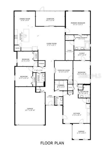 2D floor plan layout of this home in , Alachua, FL (Image 5). 2D floor plan layout of this home in , Alachua, FL (Image 5).