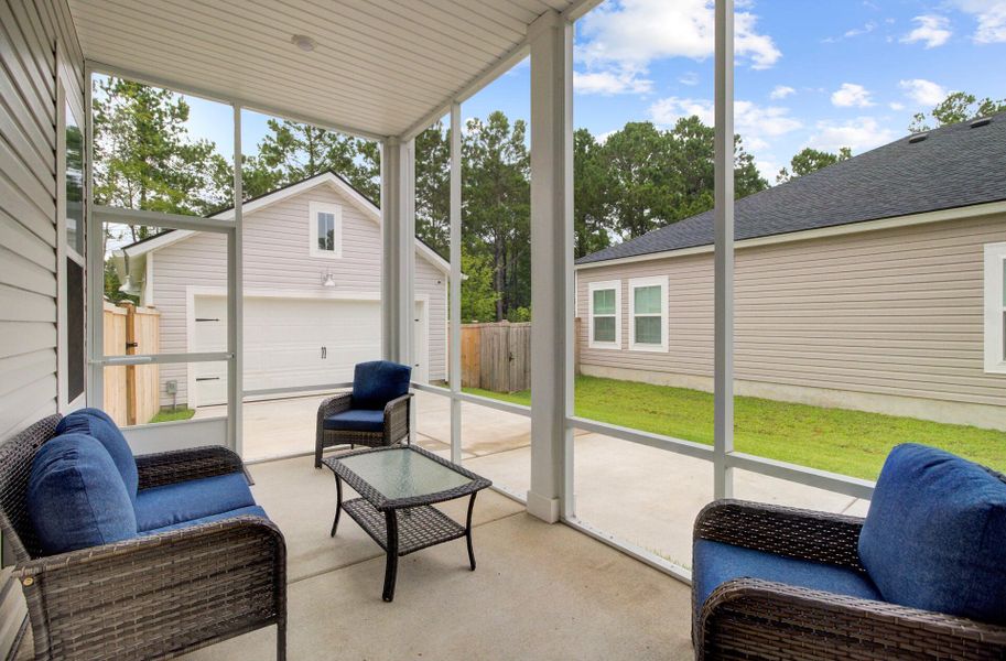 Furnished interior view inside a new home in Limehouse Village: Row Collection, Summerville (Image 43).