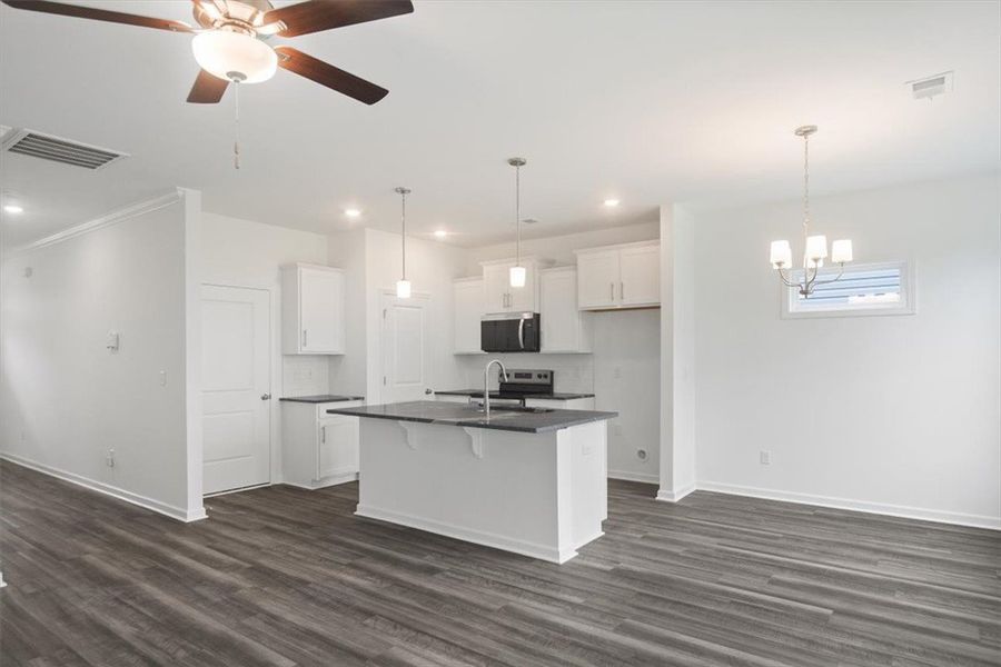 Furnished interior view inside a new home in Brownstone Park, Easley (Image 4).