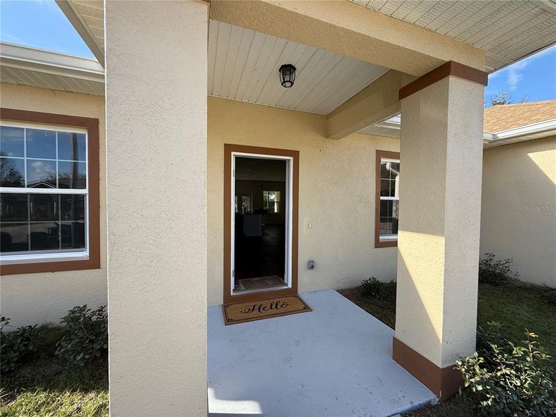 Exterior details and patio area of a home in , Palm Coast (Image 2). Exterior details and patio area of a home in , Palm Coast (Image 2).