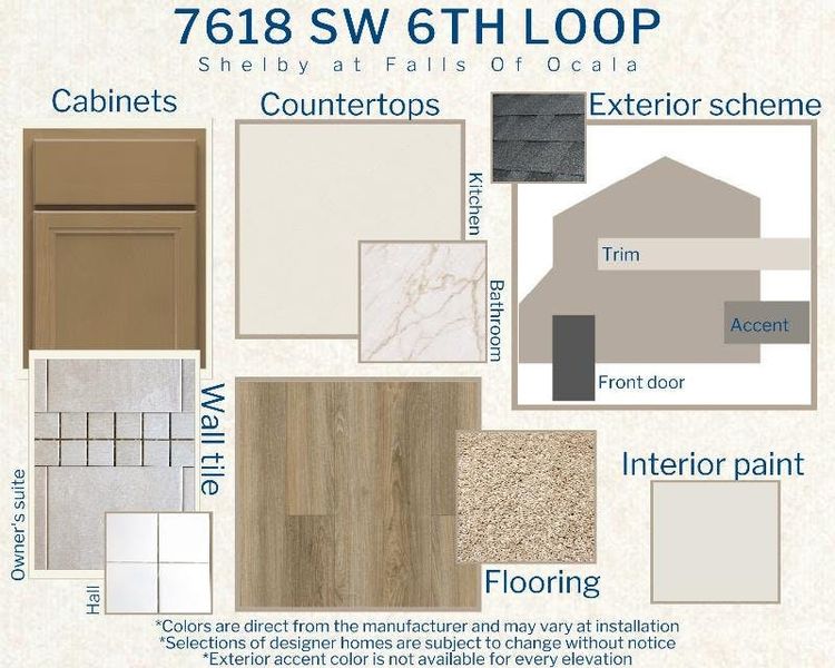 Shelby - Color Selections Shelby - Color Selections