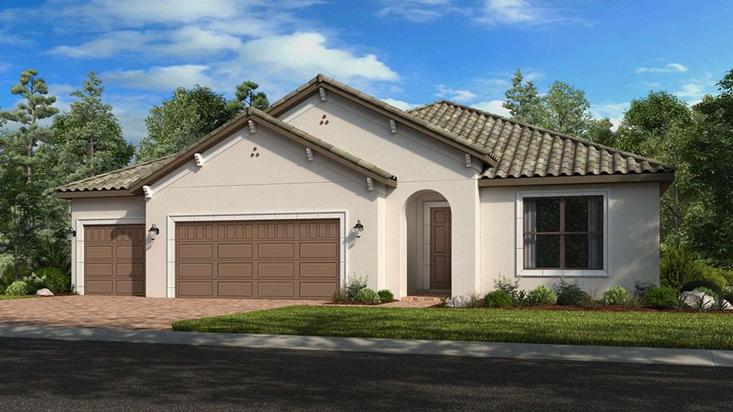 Representative exterior photo of a completed home built from the Dolcetto by Taylor Morrison in Cape Coral Premier, Cape Coral, FL (Image 3).
