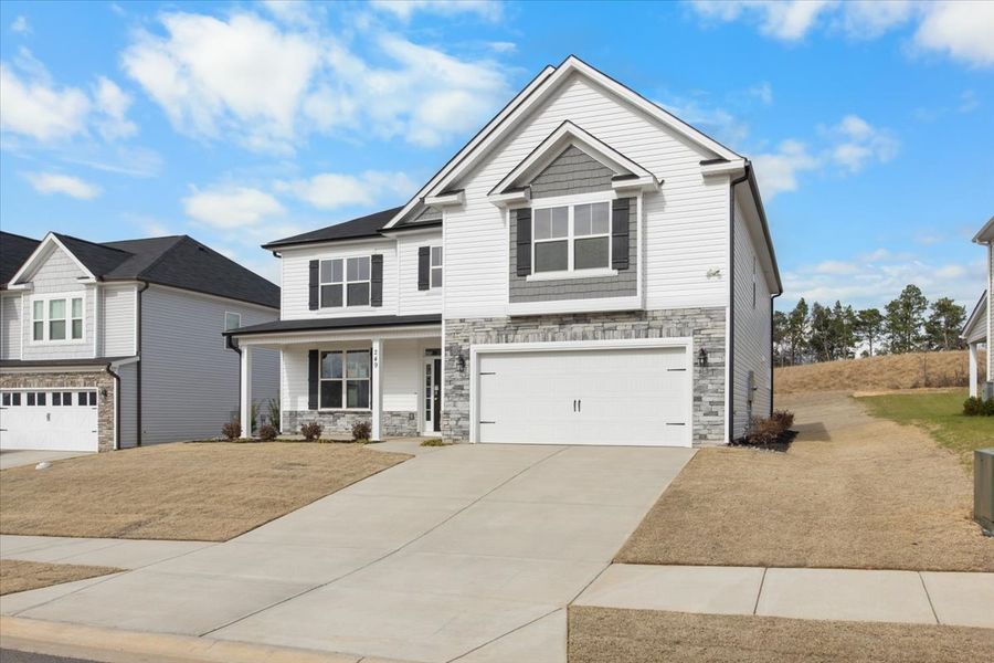 Front exterior of a new home in Windsor, North Augusta, SC, highlighting curb appeal (Image 24).