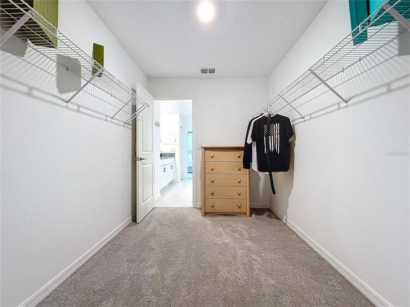 Primary walk in closet