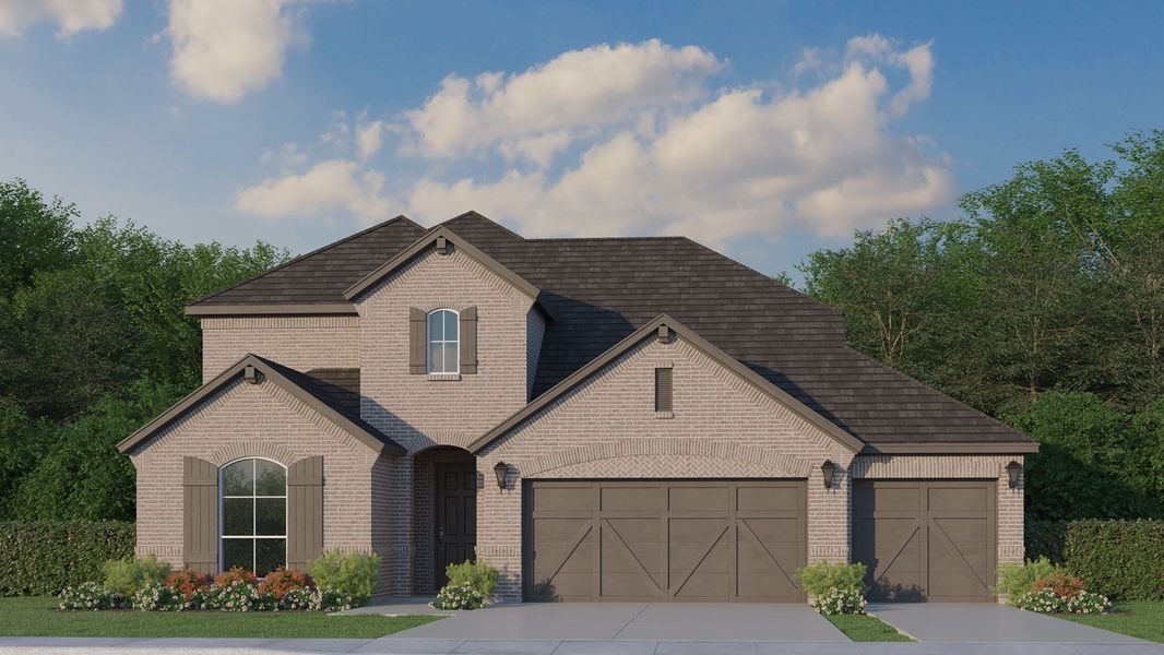 Plan 1525 Elevation A with 3rd Car Garage Plan 1525 Elevation A with 3rd Car Garage