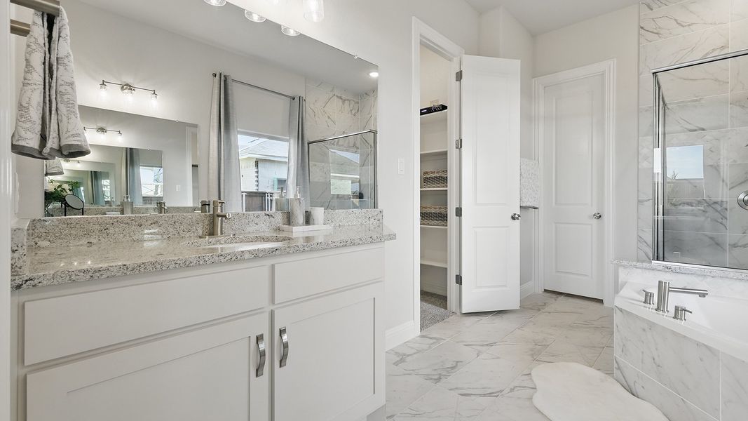 Representative furnished interior of a home built from the Magnolia by Brightland Homes in Green Oaks Preserve, Arlington (Image 32).