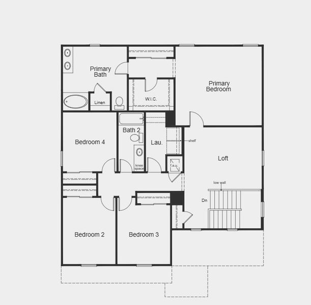 2D floor plan layout for the Plan 2766 by KB Home in Somerset - Executive Series, Palm Coast, FL (Image 9).